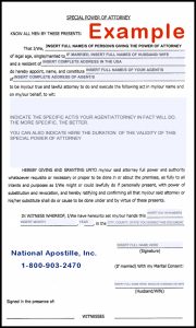 Philippines Apostille – Special Power of Attorney